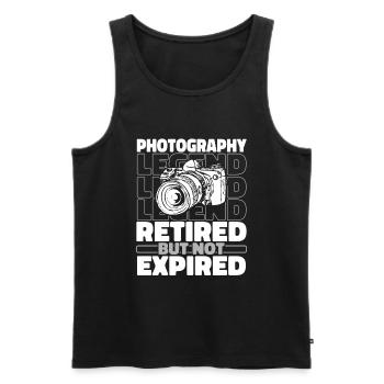 Photographer Photography Retired Camera - Men's Premium Organic Tank Top - black - Front - Michal (187cm)