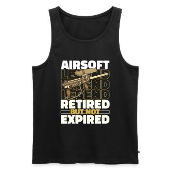 Airsoft à la retraite - Débardeur bio Premium Homme - noir - Devant - Michal (187cm)