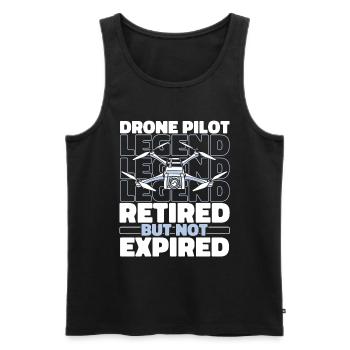 Drone Quadcopter Retired - Men's Premium Organic Tank Top - black - Front - AI Model Male 178 light (178cm)
