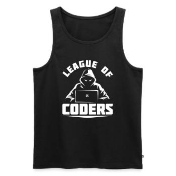 Developer Coder Programmer - Men's Premium Organic Tank Top - black - Front - Michal (187cm)