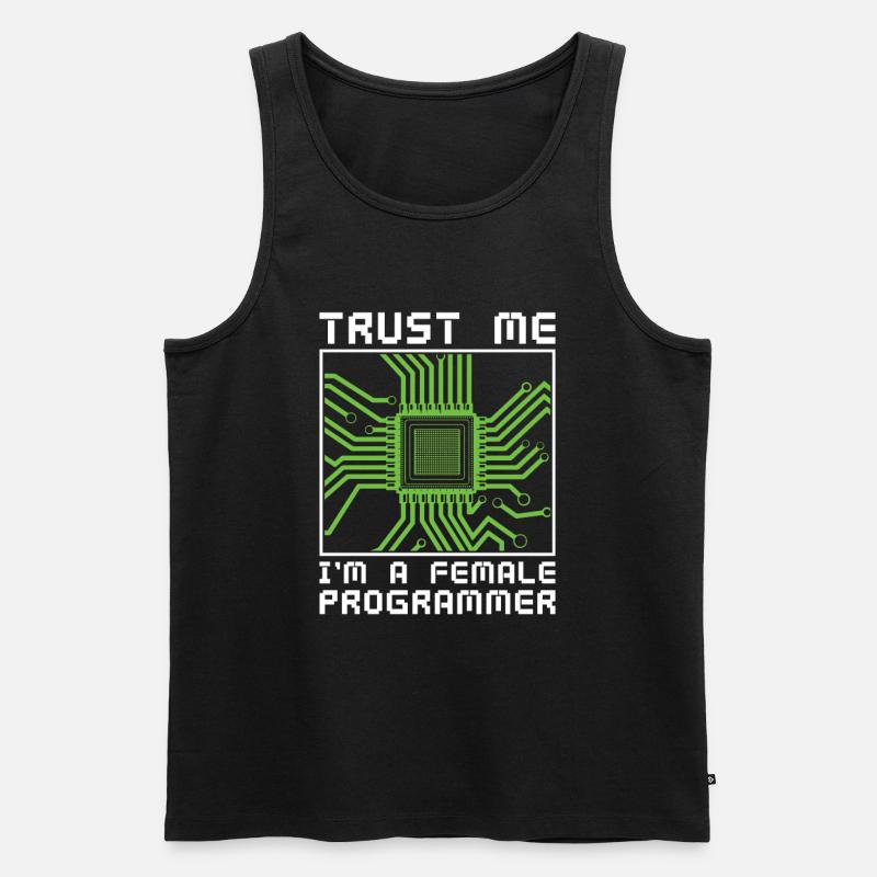 Developer Coder Programmer Microchip - Men's Premium Organic Tank Top - black