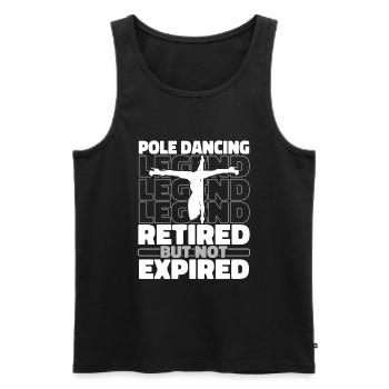 Retired Pole Dancing - Men's Premium Organic Tank Top - black - Front - AI Model Male 178 light (178cm)