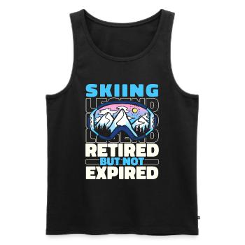 Skiing Après-ski in retirement - Men's Premium Organic Tank Top - black - Front - Michal (187cm)