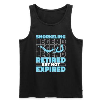 Schnorcheln Im Ruhestand - Männer Premium Bio Tank Top - Schwarz - Vorne - Michal (187cm)