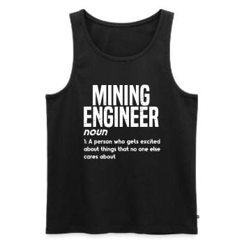 Engineer Definition Mining Engineer - Men's Premium Organic Tank Top - black - Front - Michal (187cm)