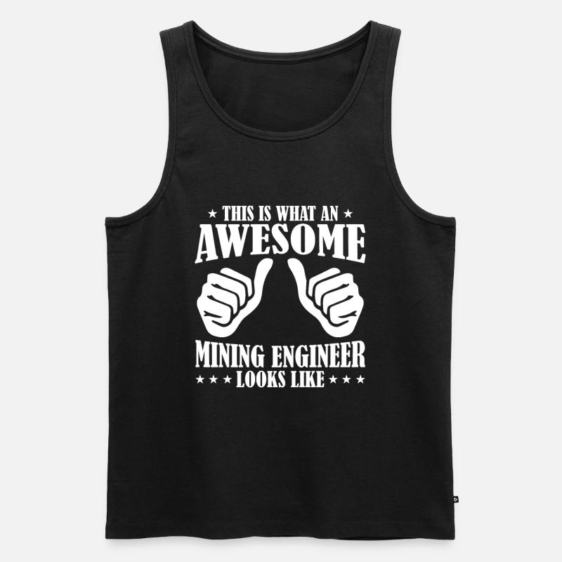 Engineer Komisch Mining Engineer - Men's Premium Organic Tank Top - black