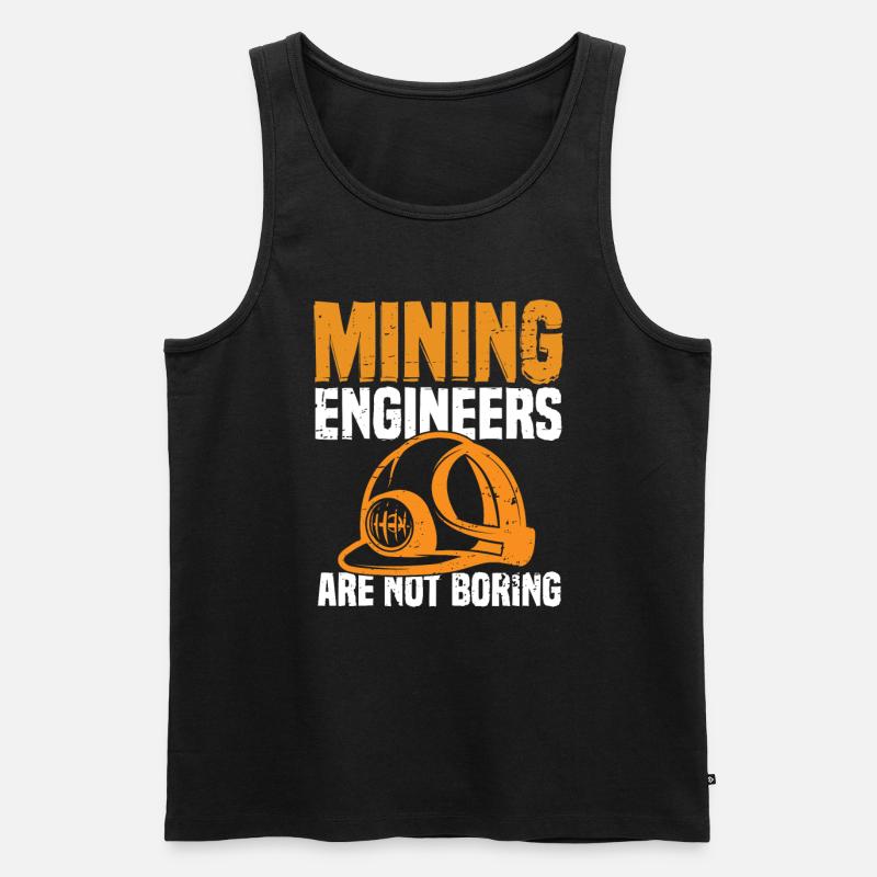 Engineer Witzig Mining Engineer - Men's Premium Organic Tank Top - black