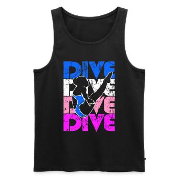 Turmspringen Turmspringer Mädchen - Männer Premium Bio Tank Top - Schwarz - Vorne - Michal (187cm)