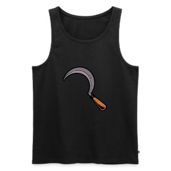 Hobbygärtner Garten Sichel - Männer Premium Bio Tank Top - Schwarz - Vorne - Michal (187cm)