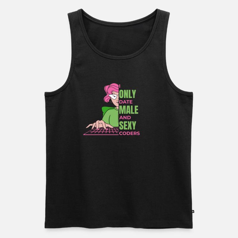 Developer Coder Programmer Humor - Men's Premium Organic Tank Top - black