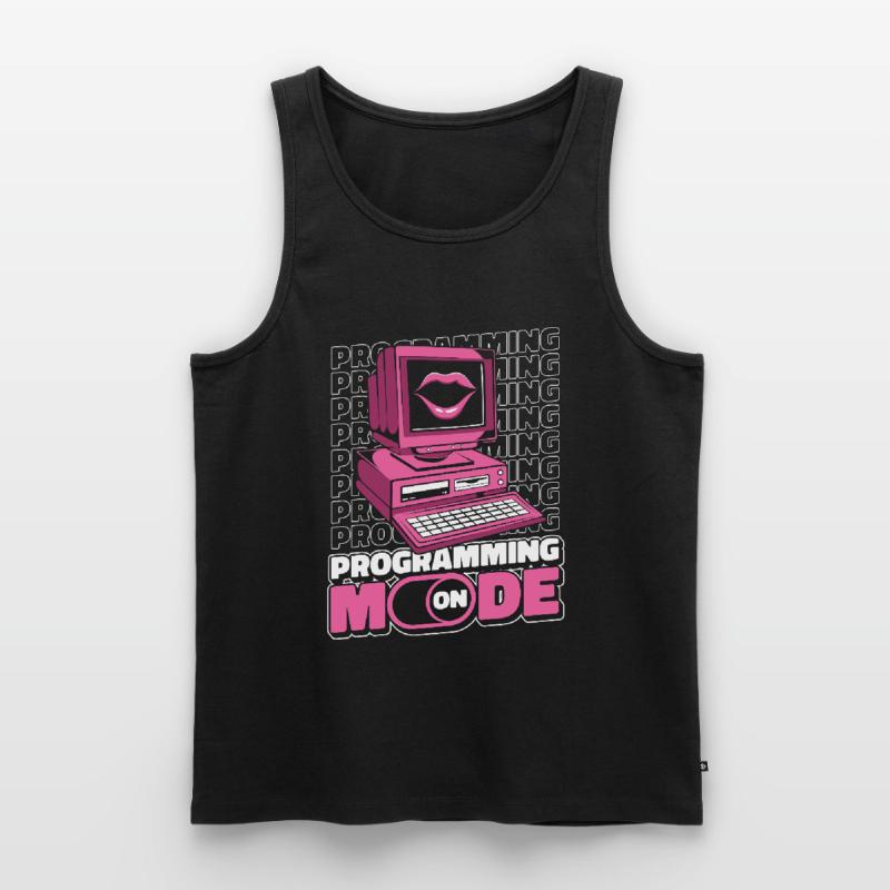 Developer Coder Programmer Lips Men's Premium Organic Tank Top