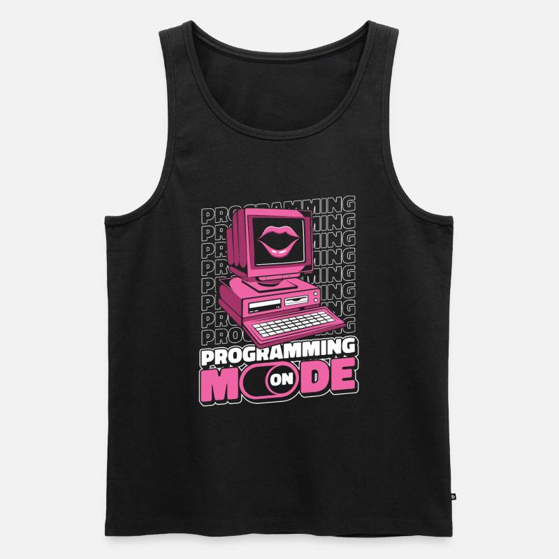 Developer Coder Programmer Lips - Men's Premium Organic Tank Top - black