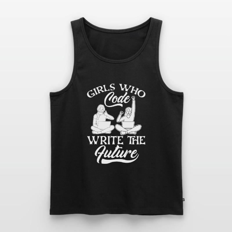 Developer Coder Programmer Girl Men's Premium Organic Tank Top