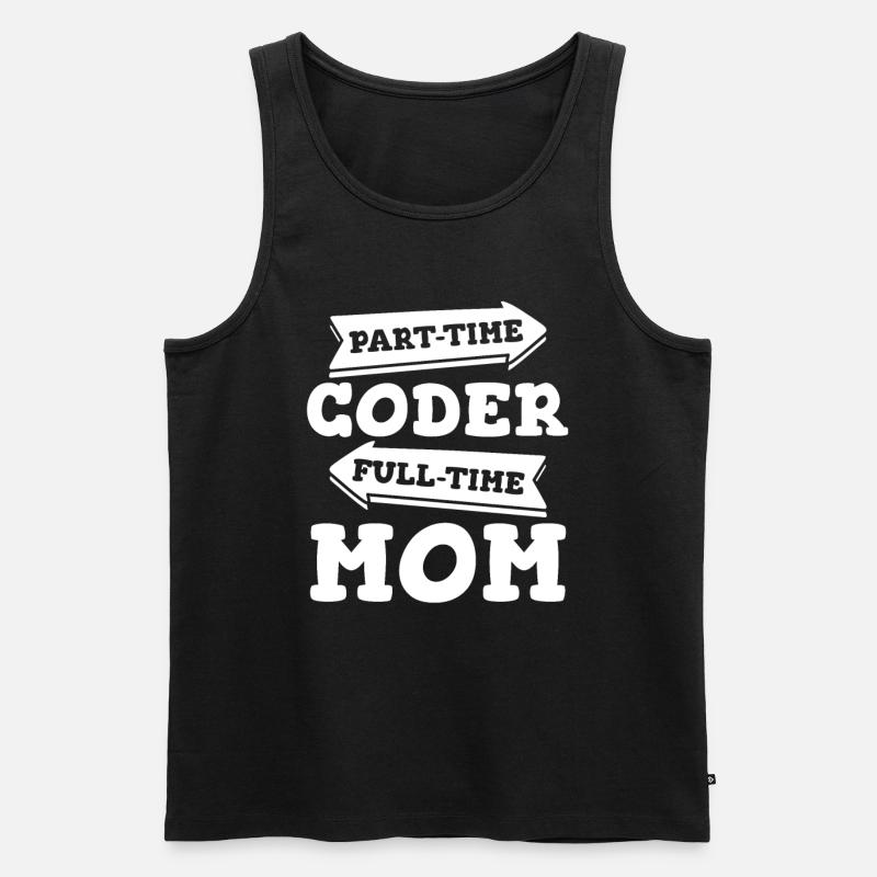 Développeur Coder Programmeur Mama - Débardeur bio Premium Homme - noir