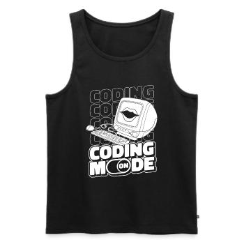 Entwickler Coder Programmierer Computer - Männer Premium Bio Tank Top - Schwarz - Vorne - AI Model Male 178 light (178cm)