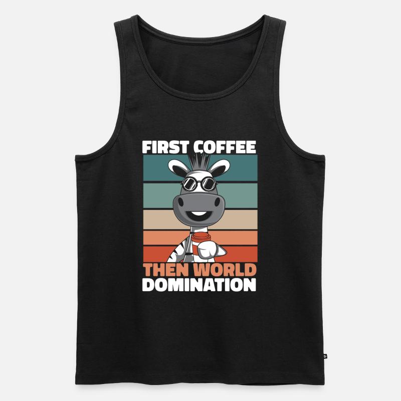 Zebra - Männer Premium Bio Tank Top - Schwarz