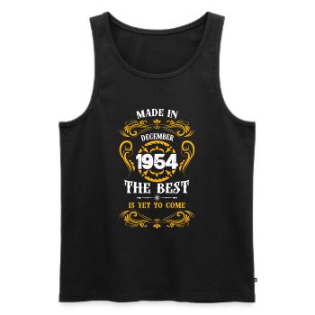Made In January 1954 The Best - Men's Premium Organic Tank Top - black - Front - Michal (187cm)