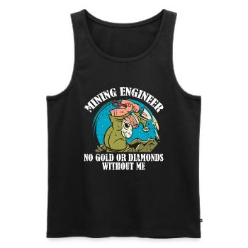 Engineer Lustig Mining Engineer - Men's Premium Organic Tank Top - black - Front - Michal (187cm)
