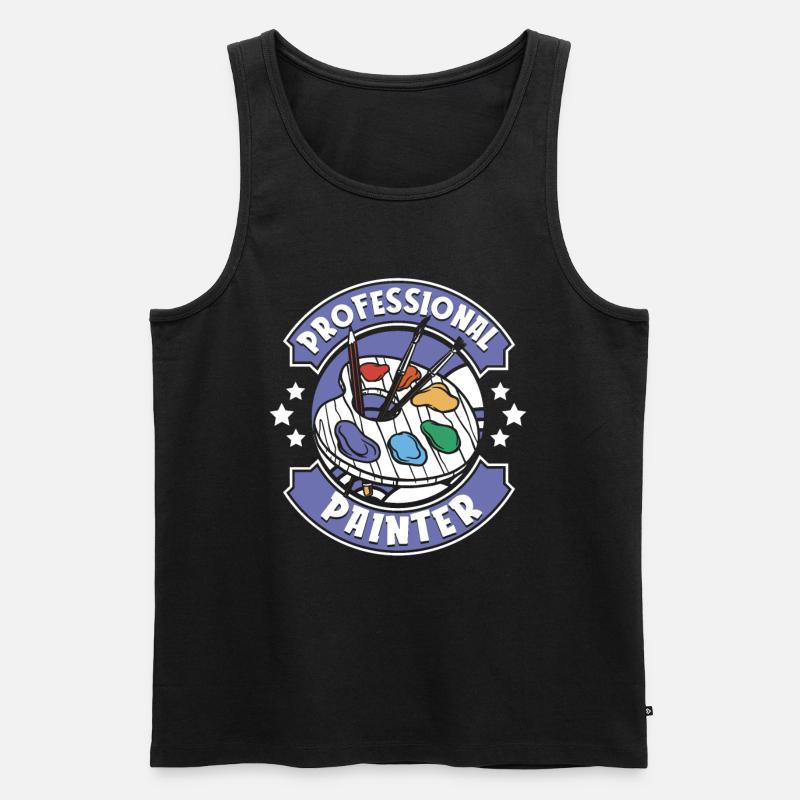 Painter Varnisher Professional Painter - Men's Premium Organic Tank Top - black
