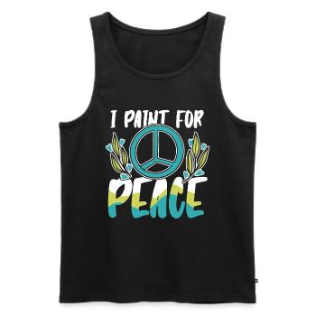 Painter Varnisher Peace - Men's Premium Organic Tank Top - black - Front - Michal (187cm)