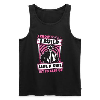 Architect Architecture Lustig - Men's Premium Organic Tank Top - black - Front - Michal (187cm)