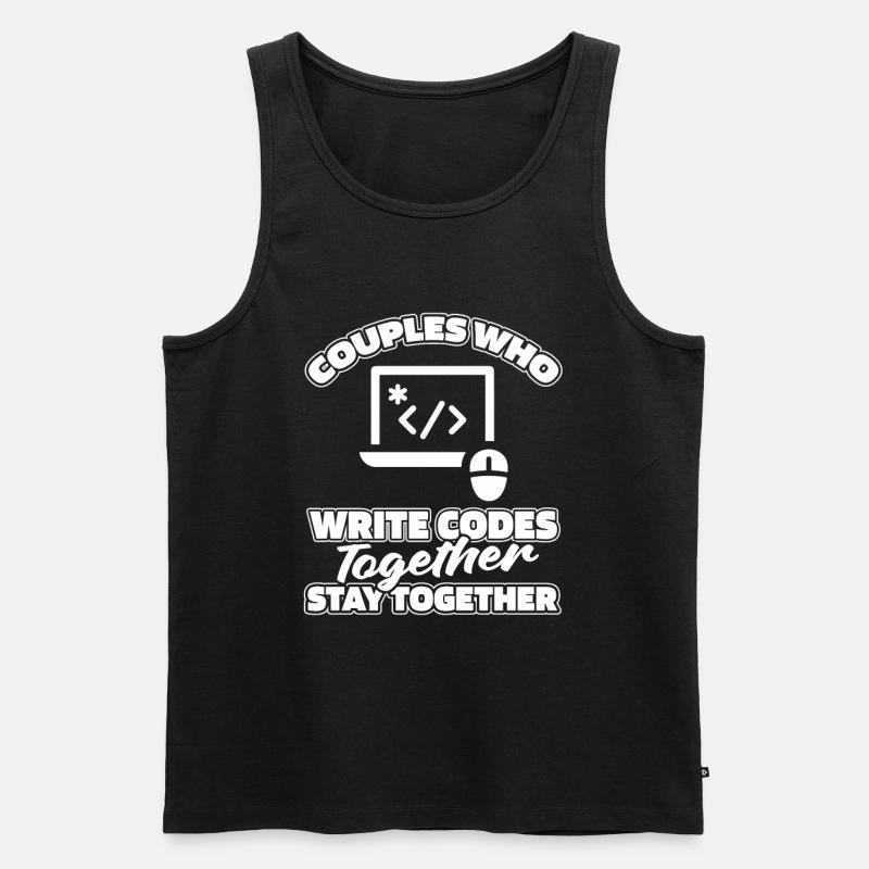 Developer Coder Programmer Pair - Men's Premium Organic Tank Top - black