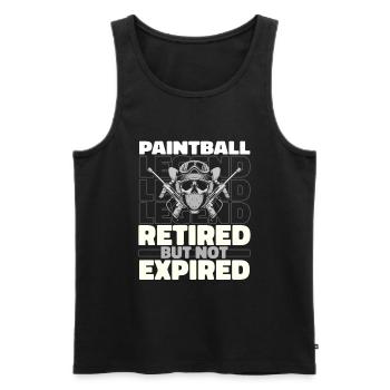 Retired paintball - Men's Premium Organic Tank Top - black - Front - Michal (187cm)