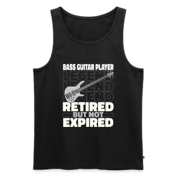 Bassist Bass Guitar Retired Bassist - Men's Premium Organic Tank Top - black - Front - Michal (187cm)