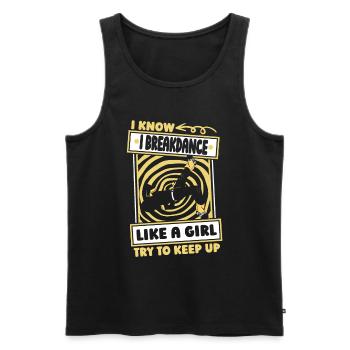 Breakdance Breakdancer Breakdancing Funny - Men's Premium Organic Tank Top - black - Front - AI Model Male 178 light (178cm)