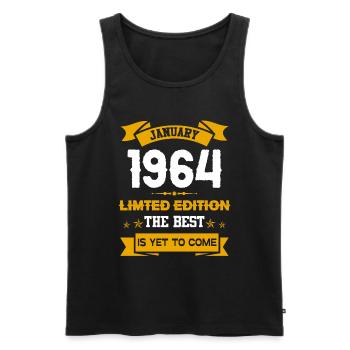Januar 1964 Geburtstagsgeschenk - Männer Premium Bio Tank Top - Schwarz - Vorne - Michal (187cm)