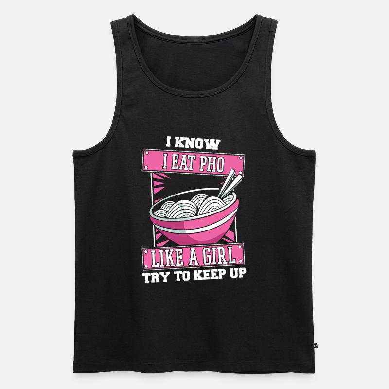 Pho Bowl Mädchen - Männer Premium Bio Tank Top - Schwarz