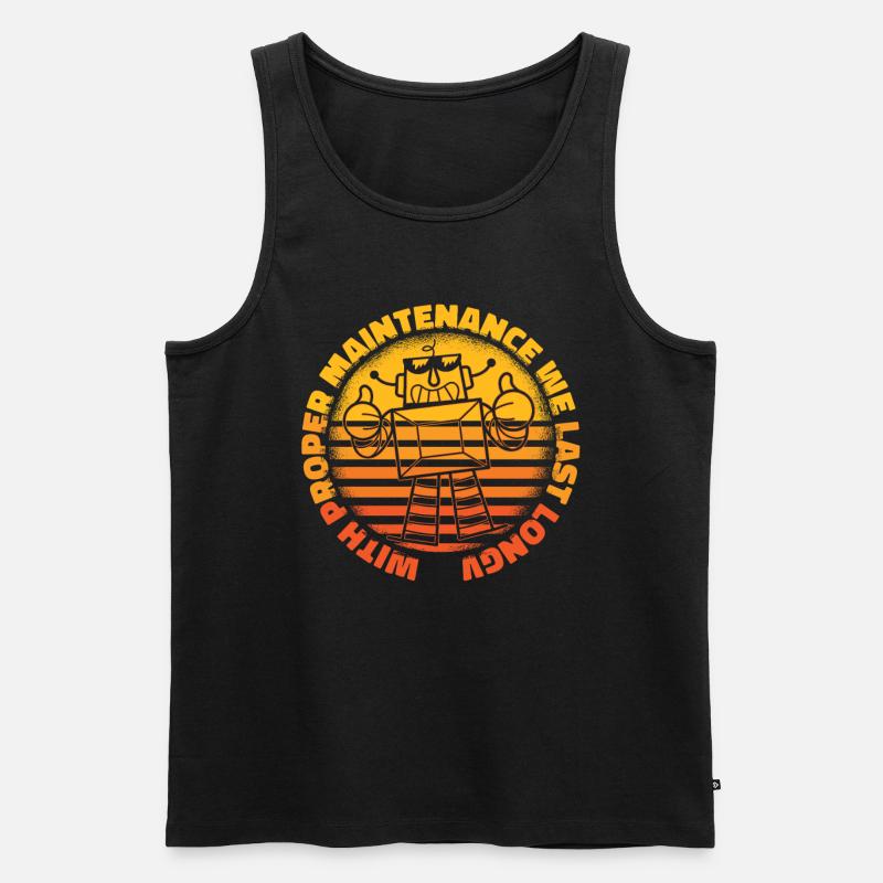 Robotik Ai Roboter - Männer Premium Bio Tank Top - Schwarz