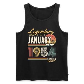 Legendary Since January 1954 Limited Edition - Männer Premium Bio Tank Top - Schwarz - Vorne - Michal (187cm)