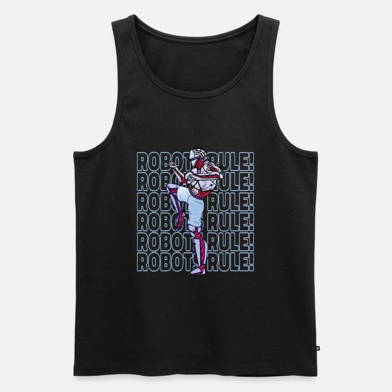 Robotik Ai Roboter - Männer Premium Bio Tank Top - Schwarz