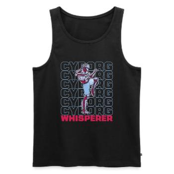 Robotik Ai Roboter Cyborg - Männer Premium Bio Tank Top - Schwarz - Vorne - Michal (187cm)