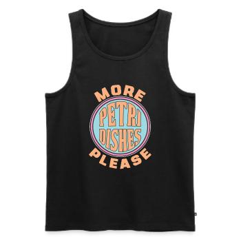 Biology Biologist Petri dish - Men's Premium Organic Tank Top - black - Front - AI Model Male 178 light (178cm)