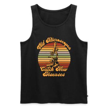 Biologie Biologe Mikroskop - Männer Premium Bio Tank Top - Schwarz - Vorne - Michal (187cm)