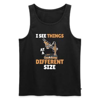 Biologie Biologe Mikroskop - Männer Premium Bio Tank Top - Schwarz - Vorne - Michal (187cm)