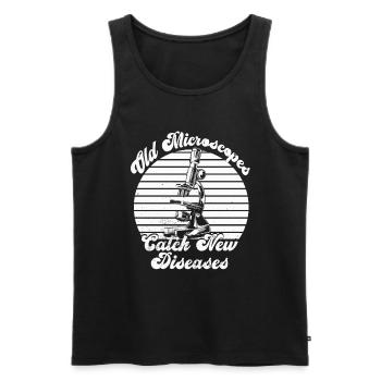 Biologie Biologe Mikroskop - Männer Premium Bio Tank Top - Schwarz - Vorne - Michal (187cm)