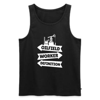 Oil Field Oil Rig - Men's Premium Organic Tank Top - black - Front - Michal (187cm)