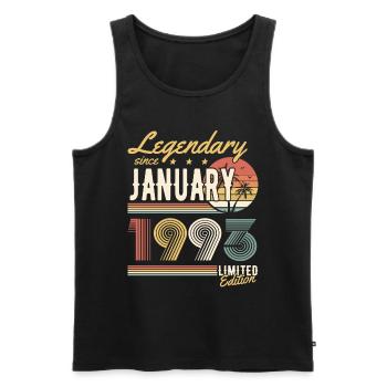 Legendary Since January 1993 Limited Edition - Männer Premium Bio Tank Top - Schwarz - Vorne - Michal (187cm)