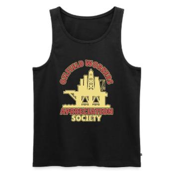 Oil Field Oil Rig - Men's Premium Organic Tank Top - black - Front - Michal (187cm)