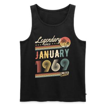 Legendary Since January 1969 Limited Edition - Männer Premium Bio Tank Top - Schwarz - Vorne - Michal (187cm)