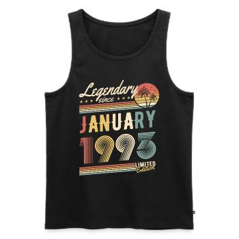 Legendary Since January 1993 Limited Edition - Männer Premium Bio Tank Top - Schwarz - Vorne - Michal (187cm)