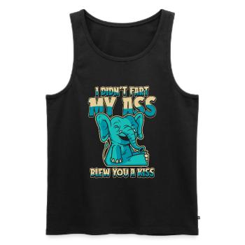Elefant Witzig - Männer Premium Bio Tank Top - Schwarz - Vorne - AI Model Male 178 light (178cm)