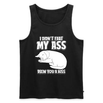 Labrador Witzig - Männer Premium Bio Tank Top - Schwarz - Vorne - AI Model Male 178 light (178cm)