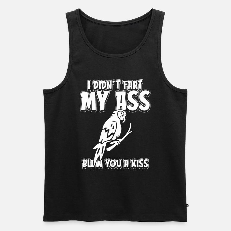 Papagei Witzig - Männer Premium Bio Tank Top - Schwarz