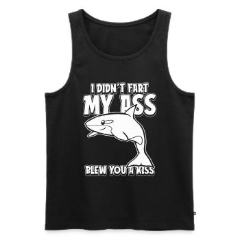 Haifisch Ironisch - Männer Premium Bio Tank Top - Schwarz - Vorne - AI Model Male 178 light (178cm)