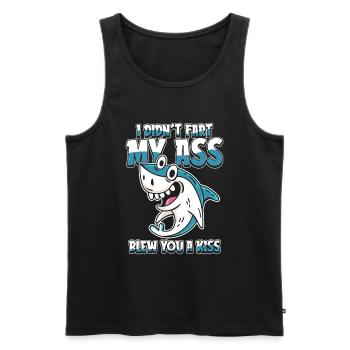 Haifisch Lustig - Männer Premium Bio Tank Top - Schwarz - Vorne - AI Model Male 178 light (178cm)
