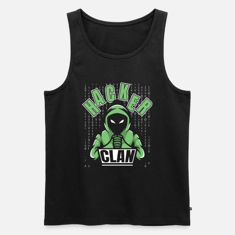 Entwickler Coder Programmierer Hacker - Männer Premium Bio Tank Top - Schwarz